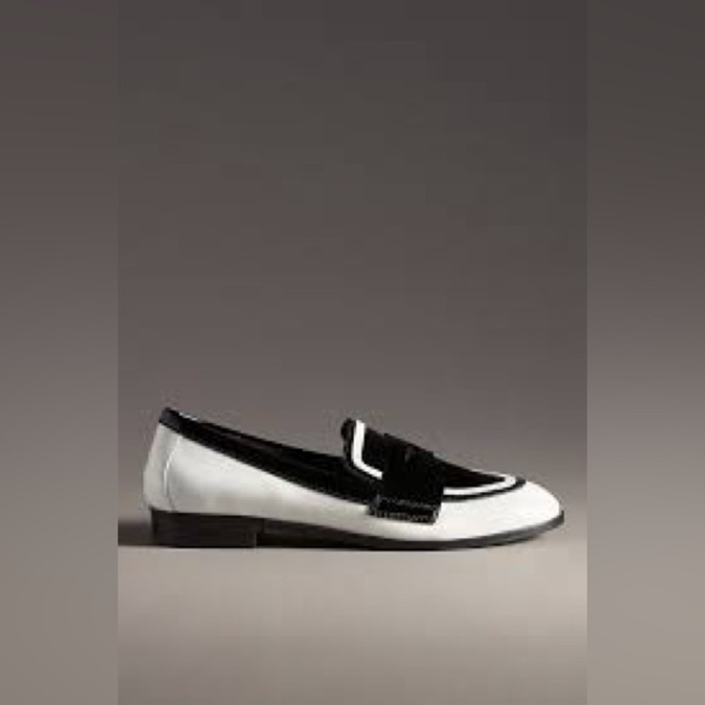 Cecelia New York Kali Black White Patent Leather Mod Academia Loafers 7 - Picture 3 of 8